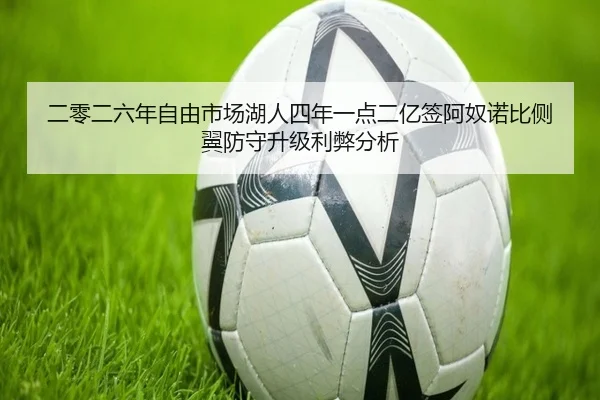 二零二六年自由市场湖人四年一点二亿签阿奴诺比侧翼防守升级利弊分析